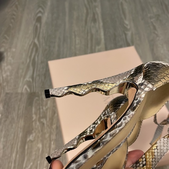 Alexandre Birman Clarita Python Wave-heel Sandals - Picture 11 of 13